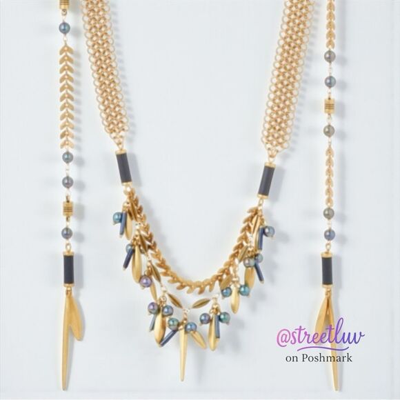 Stella & Dot Laurel Lariat — Beaded Gold - Picture 6 of 12
